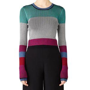 Diane Von Furstenberg Cropped Plaited Pullover
